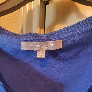 Blue and Black Sweater Tunic/Dress Size 1X